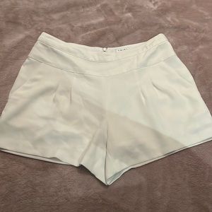 Trina Turke White Fabric Mini Shorts